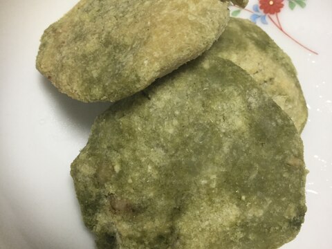 抹茶ミルクで豆腐とおからのソフトクッキー風